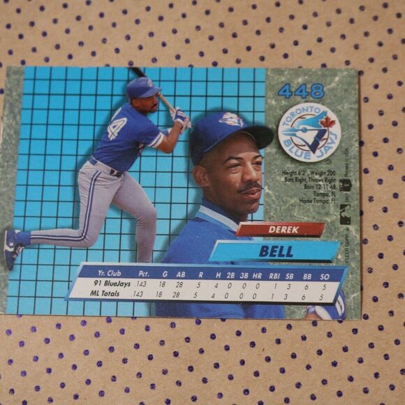 Derek Bell #448 Baseball Card - Picture 2 of 2